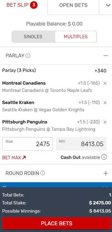 nhl parlay betting